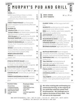 Product - Murphy's Pub and Grill in Rapid City, SD Bars & Grills