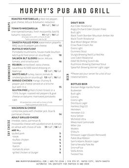 Product - Murphy's Pub and Grill in Rapid City, SD Bars & Grills