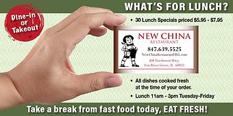 Product - New China in Fox River Grove, IL Chinese Restaurants