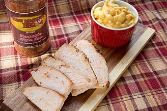 Product: Dry Rubbed Turkey Breast smoked to perfection. Moist and full of great flavor! YUM! - New Market BBQ in Downtown New Market, AL - New Market, AL Barbecue Restaurants