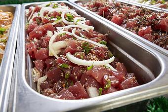 Product: Freshly made poke with the freshest and sustainable fish around. So ono! - Upstairs at Pier 38 in Honolulu, HI Seafood Restaurants