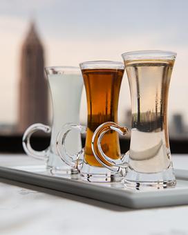Product: Try a sampling of our house-infused flavored vodkas. - Nikolai's Roof in Atlanta, GA French Restaurants