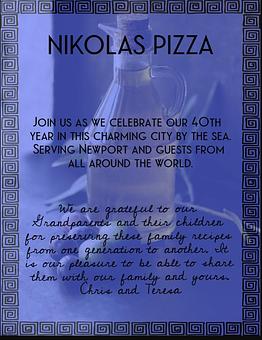 Product - Nikolas Pizza in Newport, RI Pizza Restaurant