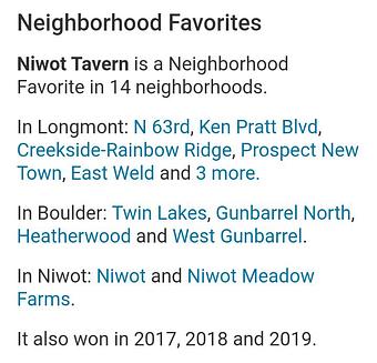 Product - Niwot Tavern in Niwot, CO American Restaurants