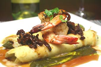 Product: Shrimp & Asparagus Crepes   - Ohana in Gloucester, MA American Restaurants