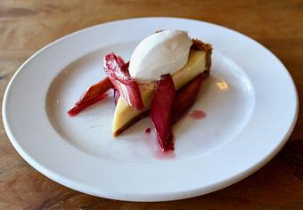 Product: Seasonally inspired menu with daily specials. Pictured: Key Lime Tart. - Onespeed in Sacramento, CA Pizza Restaurant