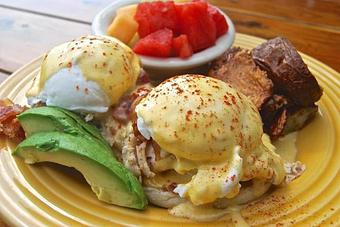 Product: California Benedict - Opal Divine’s Austin Grill in Travis Heights/ South Austin - Austin, TX American Restaurants