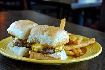 Product: Kids Two Burger Sliders & Fries - Opal Divine’s Austin Grill in Travis Heights/ South Austin - Austin, TX American Restaurants