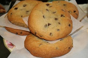 Product: Chocolate Chip Cookies as big as your face! - Orange Cat Cafe in Kingfield, ME American Restaurants
