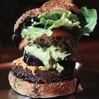 Product: Green Machine award winning burger - Organic Grill in East Village - New York, NY Vegetarian Restaurants