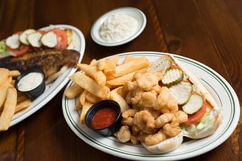 Product: Shrimp Po' Boy - Original Oyster House Boardwalk in Gulf Shores, AL Seafood Restaurants