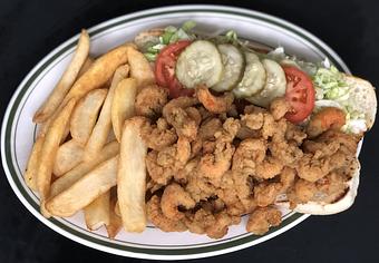 Product: Crawfish Po' Boy - Original Oyster House Boardwalk in Gulf Shores, AL Seafood Restaurants