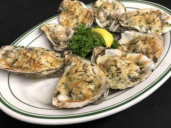 Product: Parmesan Garlic Oysters - Original Oyster House Boardwalk in Gulf Shores, AL Seafood Restaurants
