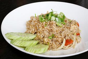 Product: egg, tomatoes, garlic, onions & green onions - Osha Thai Noodle Cafe in Tenderloin - San Francisco, CA Thai Restaurants Product: egg, tomatoes, garlic, onions & green onions - Osha Thai Noodle Cafe in Tenderloin - San Francisco, CA Thai Restaurants