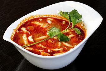 Product: spicy & sour soup, lemongrass, galangal, kaffir lime leaf, mushroom & tomatoes - Osha Thai Noodle Cafe in Tenderloin - San Francisco, CA Thai Restaurants Product: spicy & sour soup, lemongrass, galangal, kaffir lime leaf, mushroom & tomatoes - Osha Thai Noodle Cafe in Tenderloin - San Francisco, CA Thai Restaurants