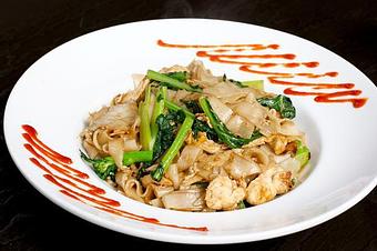 Product: wok-fried flat rice noodle, egg, chinese broccoli with black bean sauce - Osha Thai Noodle Cafe in Tenderloin - San Francisco, CA Thai Restaurants Product: wok-fried flat rice noodle, egg, chinese broccoli with black bean sauce - Osha Thai Noodle Cafe in Tenderloin - San Francisco, CA Thai Restaurants