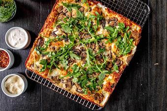 Product: Mushroom Pizza - Osteria Via Stato in River North - Chicago, IL Italian Restaurants