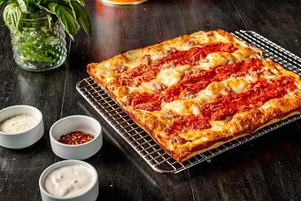 Product: Fennel Sausage Pizza - Osteria Via Stato in River North - Chicago, IL Italian Restaurants