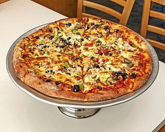 Product: House specialty pizza! - Pan Am Restaurant in Merrifield, VA American Restaurants