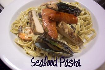Product: Seafood Pasta - Parker's Restaurant in Drummond, MT American Restaurants