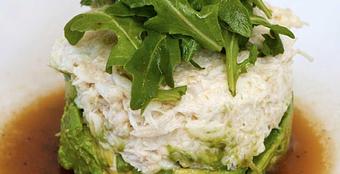 Product: Dungeness crab salad with avocado/spicy ginger - Passionfish in Pacific Grove - Pacific Grove, CA Organic Restaurants