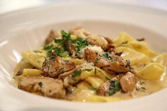 Product: Chicken Pappardelle with house-made pasta - Pearl Seafood & Oyster Bar in Lincoln Square - Bellevue, WA Seafood Restaurants