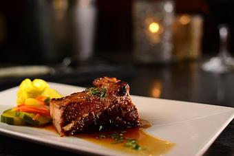 Product: Roasted Pork Belly - Pearl Seafood & Oyster Bar in Lincoln Square - Bellevue, WA Seafood Restaurants