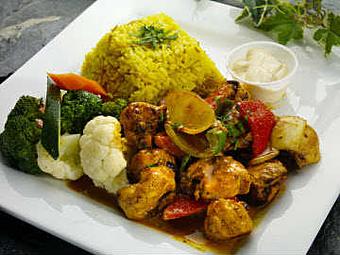 Product: Spicy Chicken Plate - Phoenician Garden Mediterranean Bar and Grill in Fresno, CA American Restaurants