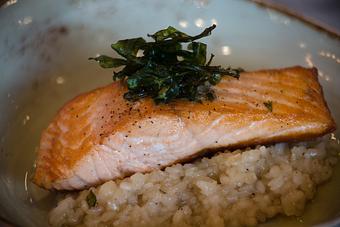 Product: Pan Seared Salmon - Piattino Neighborhood Bistro in Mendham, NJ Italian Restaurants