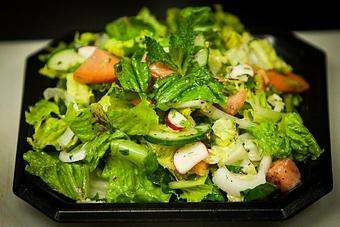 Product: Fresh Fatoush Salad tossed with lemon olive oil dressing - Pita Loco in Boca Raton, FL Delicatessen Restaurants