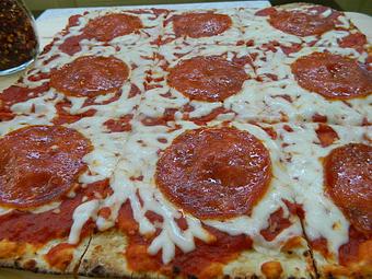 Product: Pepperoni Flatbread - Pop's Sunset Grill in Nokomis, FL Seafood Restaurants