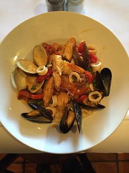 Product: Orzo Paella - Rachel's Cafe in Syosset, NY American Restaurants