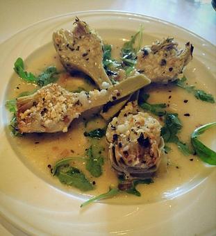 Product: Artichoke Hearts Oreganata - Rachel's Cafe in Syosset, NY American Restaurants