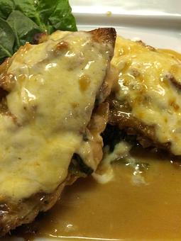 Product: Chicken with Eggplant, Spinach & Mozzarella - Rachel's Cafe in Syosset, NY American Restaurants