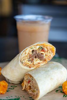 Product: SCRAMBLED EGGS, CHEDDAR JACK CHEESE, REFRIED BEANS, PICO DE GALLO, MARINATED STEAK - Red Mesa Mercado in St. Petersburg, FL Mexican Restaurants