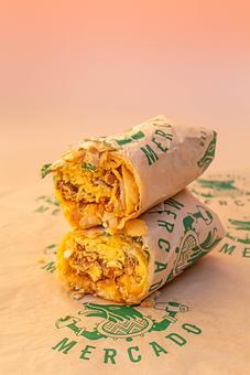 Product: BACON, SAUSAGE, CHORIZO, SCRAMBLE EGGS, TATER TOTS WITH CHEDDAR JACK CHEESE - Red Mesa Mercado in St. Petersburg, FL Mexican Restaurants