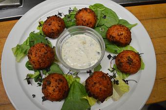 Product: Smoked Trout Croquets - Red Rocker Inn in Black Mountain, NC American Restaurants