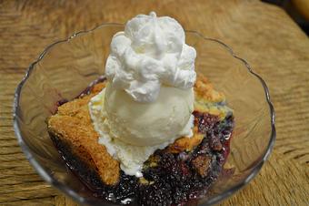 Product: Blackberry Cobbler - Red Rocker Inn in Black Mountain, NC American Restaurants