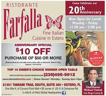 Product - Ristorante Farfalla in Estero, FL Italian Restaurants