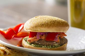 Product: House grilled mushroom and sundried tomato cream cheese. - Romaines in Missoula, MT American Restaurants