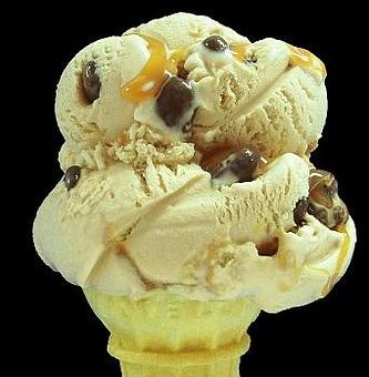 Product: Delicious Mochachino ice cream with chocolate covered espresso candies and a ribbon of rich caramel! Yummy! - Royal Scoop in Bonita Shores - Bonita Springs, FL Dessert Restaurants