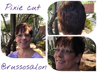 Product: Pixie Cut - Russo Salon & Spa in Fountain Hills, Across from Bashas, 2 blocks West of the fountain. - Fountain Hills, AZ Beauty Salons