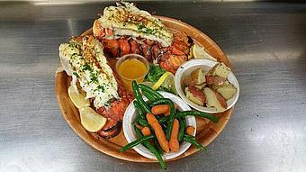 Product: Broiled Lobster Tails - Rustic Inn Crabhouse in Fort Lauderdale, FL Seafood Restaurants