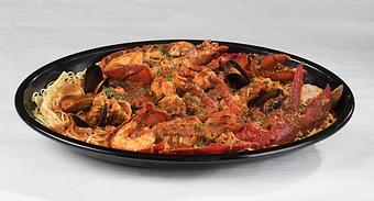 Product: Lobster Fra Diavolo over Linguine - Rustic Inn Crabhouse in Fort Lauderdale, FL Seafood Restaurants