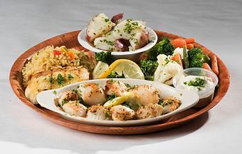 Product: Broiled Scallops - Rustic Inn Crabhouse in Fort Lauderdale, FL Seafood Restaurants