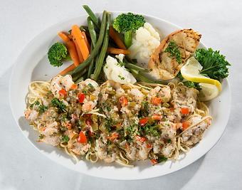 Product: Shrimp Scampi Our Version - Rustic Inn Crabhouse in Fort Lauderdale, FL Seafood Restaurants