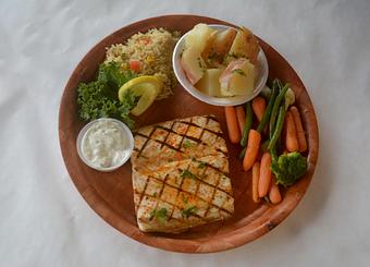 Product: Grilled Dolphin Platter - Rustic Inn Crabhouse in Fort Lauderdale, FL Seafood Restaurants