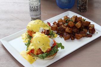 Product: Lobster Benedict - Saltwater Restaurant in Newport, RI American Restaurants