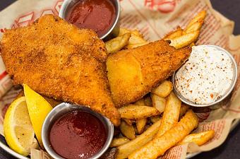 Product: Alaskan Cod Fish and Chips - Salty's on Alki in Alki Beach, West Seattle - Seattle, WA American Restaurants