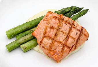 Product: Simple Grilled Salmon - Salty's on Alki in Alki Beach, West Seattle - Seattle, WA American Restaurants